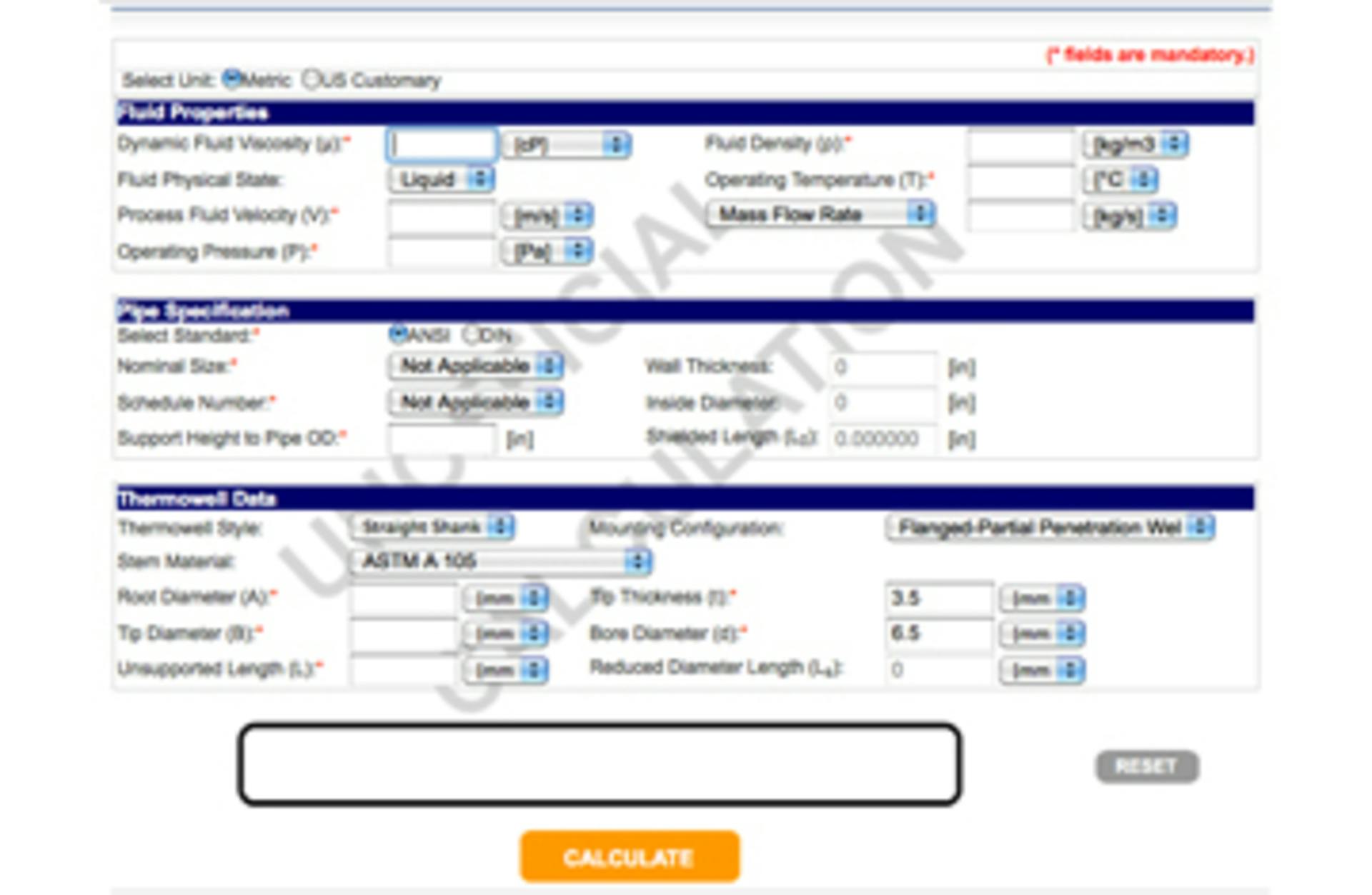 Thermowell Calculator