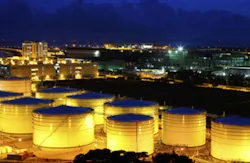 Oil & Gas Refinery at Night Oil & Gas Refinery at Night