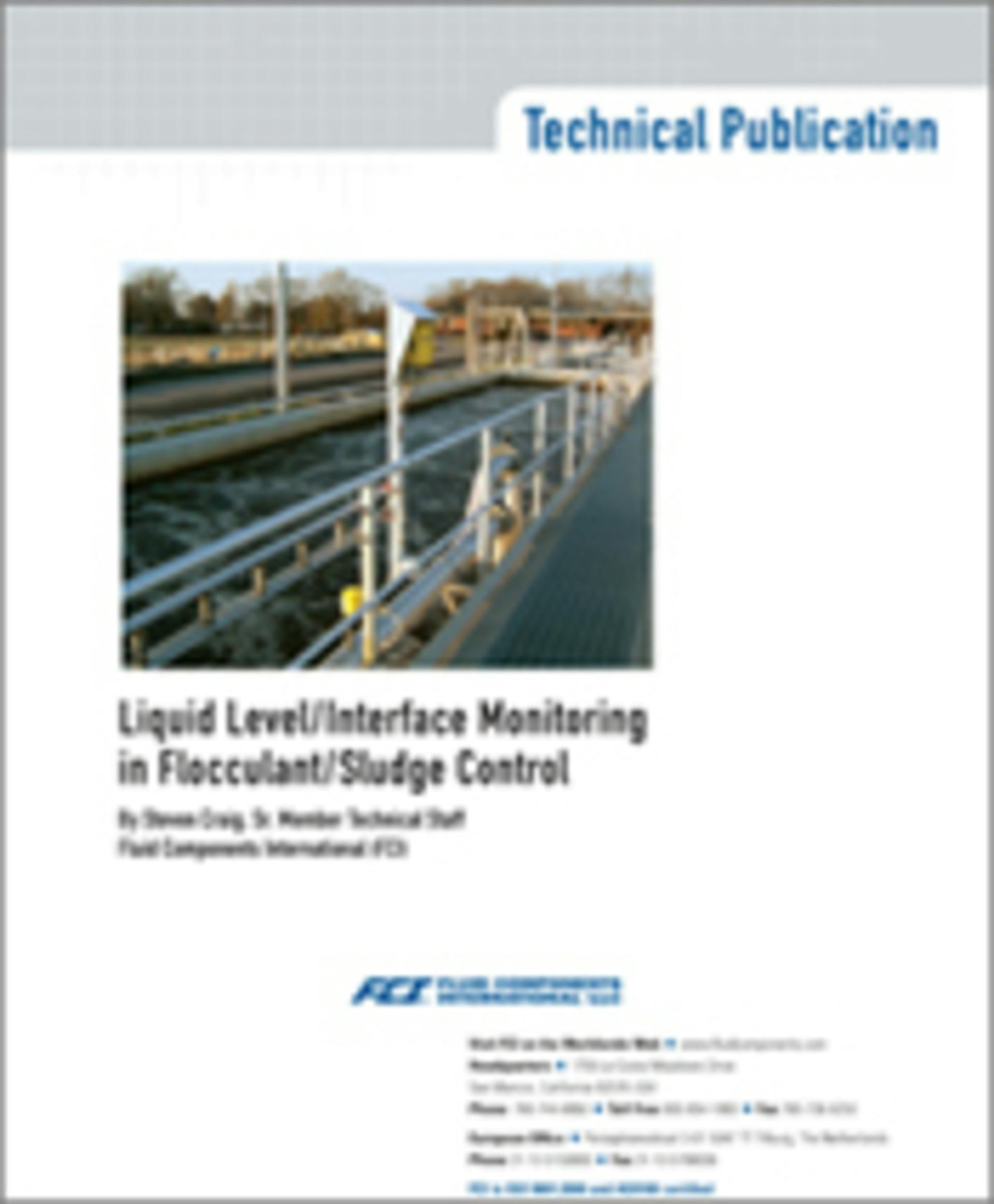Liquid Level/Interface Monitoring in Flocculant/Sludge Control ...