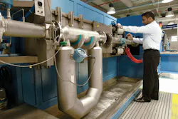 The Micro Motion ELITE High Capacity Coriolis flow meter, which has a flow capacity of up to 120,000 lb/min, can be used for a variety of applications including custody transfer, ship loading, pipeline measurement, and marine bunkering. The Micro Motion ELITE High Capacity Coriolis flow meter, which has a flow capacity of up to 120,000 lb/min, can be used for a variety of applications including custody transfer, ship loading, pipeline measurement, and marine bunkering.