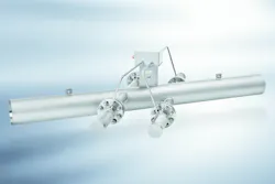 The OPTISONIC 8300 ultrasonic flow meter for steam or hot gas measurement from KROHNE Inc. Courtesy of KROHNE Inc. The OPTISONIC 8300 ultrasonic flow meter for steam or hot gas measurement from KROHNE Inc. Courtesy of KROHNE Inc.