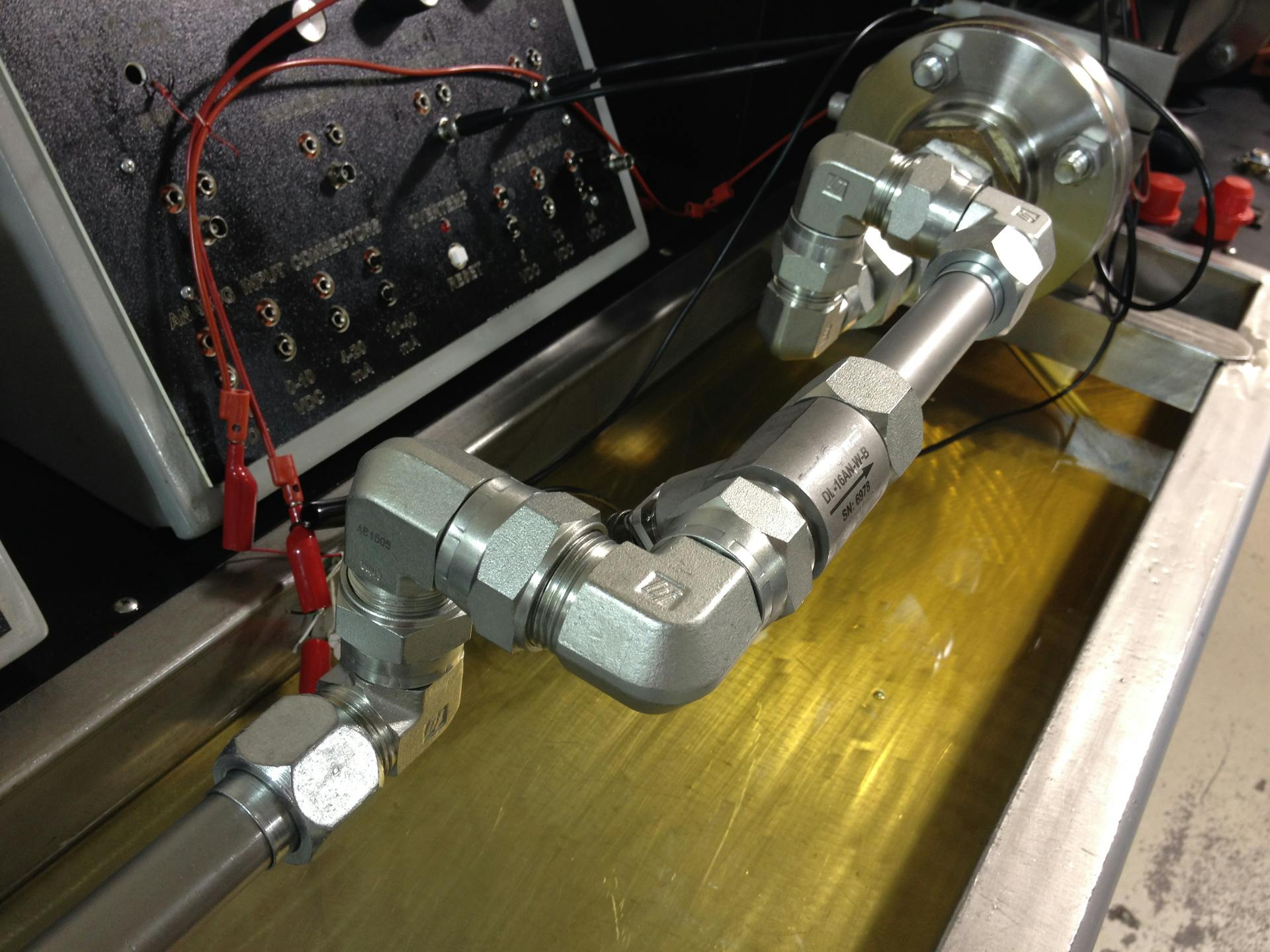 Three elbows out of plane, tested with and without downstream flow straightener