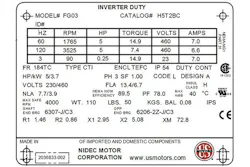 Figure 1. A motor’s nameplate shows how many full load amps at how many volts the motor uses. Figure 1. A motor’s nameplate shows how many full load amps at how many volts the motor uses.