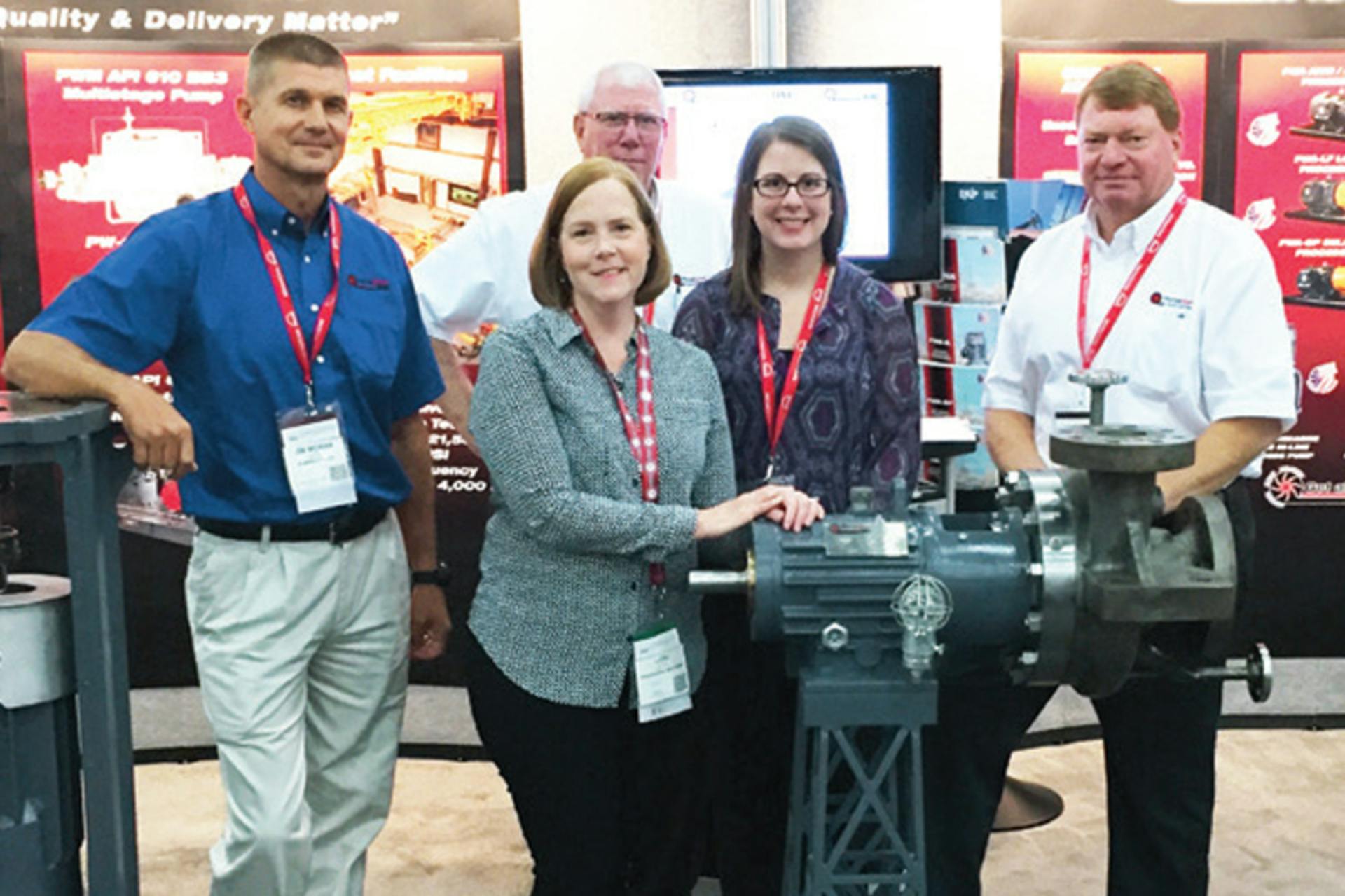 The PumpWorks 610 team met with Editorial Director Lori Ditoro and Flow Control Editor in Chief Robyn Tucker Meeting with the Flowserve team at the 2016 Turbomachinery & Pump Symposia in Houston, Texas