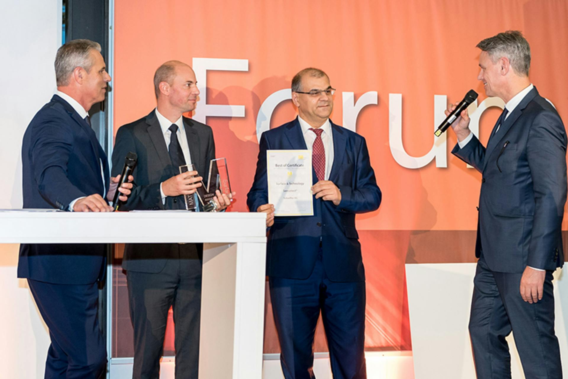 Schaeffler received the 2016 Materialica Design + Technology Award in the Surface & Technology category. Image courtesy of Schaeffler