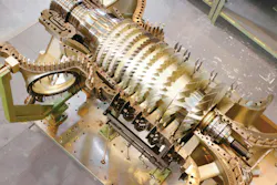 An example of an axial compressor. Image courtesy of Siemens. An example of an axial compressor. Image courtesy of Siemens.