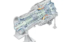 Figure 1. An example of a gas turbine. Graphic courtesy of Siemens