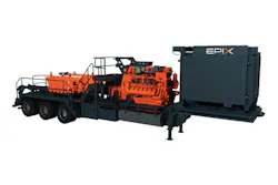 One example of an integrated system for hydraulic fracturing from EPIX features the SPM QEM 3000 hydraulic fracturing pump and MTU frack pack. Image courtesy of Weir Oil & Gas. One example of an integrated system for hydraulic fracturing from EPIX features the SPM QEM 3000 hydraulic fracturing pump and MTU frack pack. Image courtesy of Weir Oil & Gas.