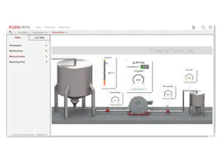 Figure 1. A smart peristaltic pump loop: This 3D visual is identical to the actual process loop. All graphics courtesy of Flowrox Figure 1. A smart peristaltic pump loop: This 3D visual is identical to the actual process loop. All graphics courtesy of Flowrox