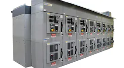 This drive is an example of a back-to-back lineup of synchronous transfer for oil platform applications. The drives and starters are manufactured at the same facility and tested as an integrated lineup.