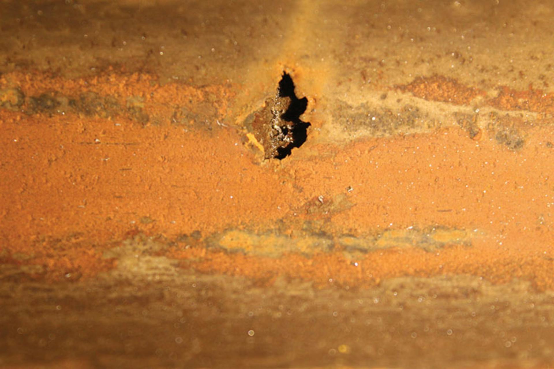 Image 1. MIC cells can rapidly corrode steel in isolated, localized areas. All images courtesy of Global Tubing LLC