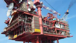 Gas production platform. Image courtesy of CMA