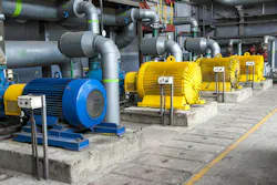 Large water pumps with electric motors. Parys/iStock.