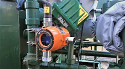 WirelessHART gas detector mounted on a separation unit skid at a natural gas well pad. All images courtesy of United Electric Controls