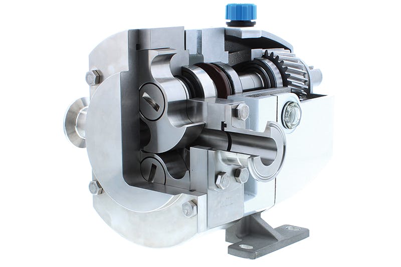Figure 1. The design of the Hy-Line Plus minimizes CIP setup time. Bolts on the ports also reduce the number of tools required to install and maintain the pump. All images courtesy of Xylem