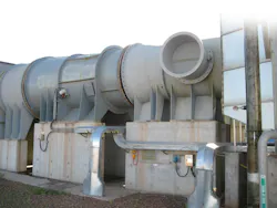 An example of a ventilation installation for an industrial application. An example of a ventilation installation for an industrial application.