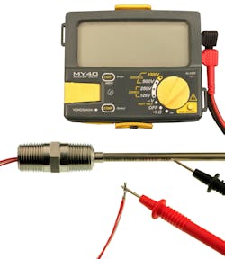Figure 1: Typical test setup for insulation resistance. Figure 1: Typical test setup for insulation resistance.