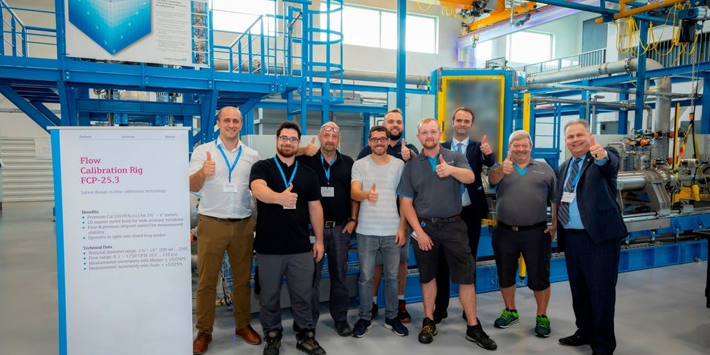 Endress+Hauser flow calibration rig at the Houston Campus