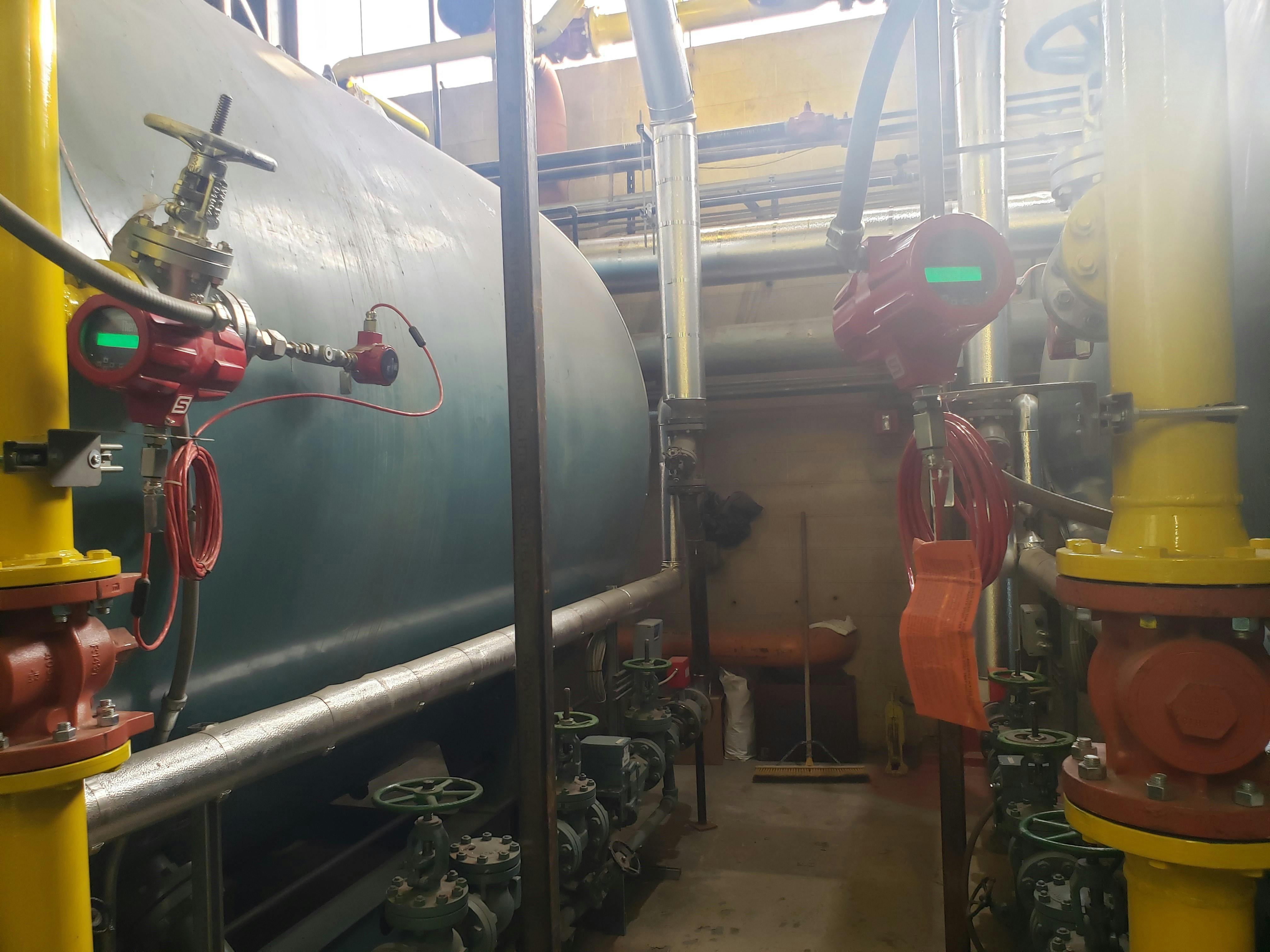 Figure 1: Flowmeters help engineers &ldquo;tune&rdquo; boilers to maintain the optimal efficiency, which minimizes greenhouse gas emissions.