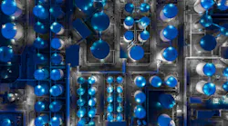 Figure 1. Aerial view of a tank farm at night.