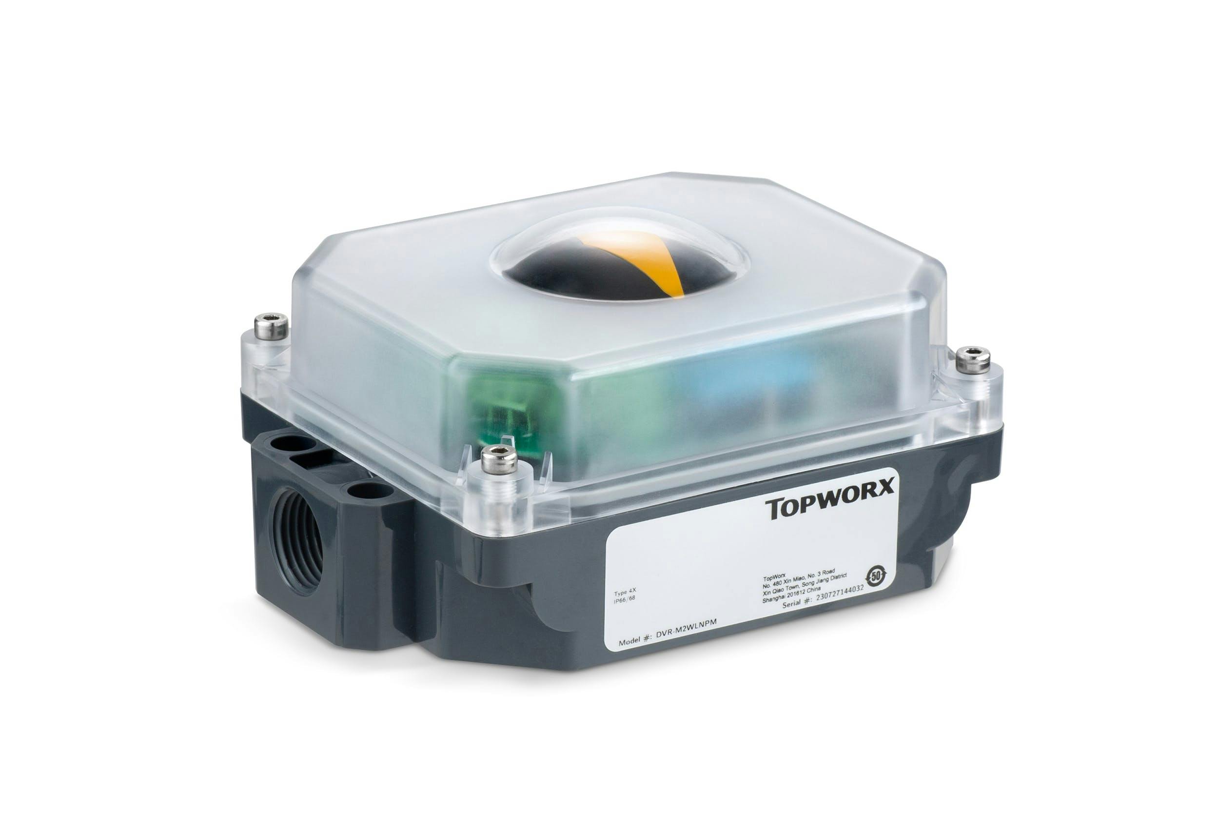 The TopWorx DVR Switchbox is a compact, high quality and durable valve positioner that provides reliable open/close valve position feedback