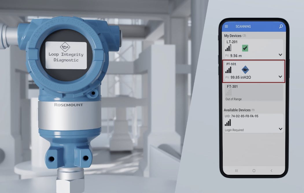 Instruments supporting Emerson&rsquo;s Secure Bluetooth communications broadcast their signals, so a technician with the app and proper credentials can make a secure connection. Once credentials are verified and connectivity is established, techs can gather information and change configurations.