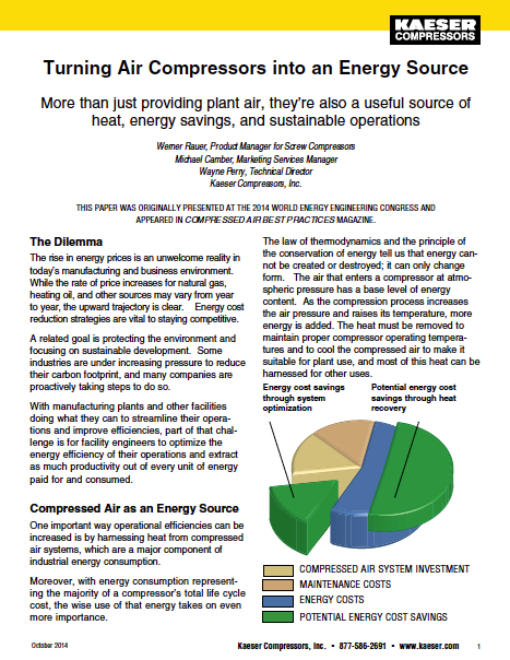 Turning Air Compressors Into An Energy Source