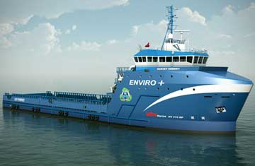 LNG-powered Offshore Supply Vessels like this one will support Shell&Atilde;&cent;&acirc;&not;&acirc;&cent;s operations in the Gulf of Mexico. Image courtesy of Harvey Gulf International Marine.