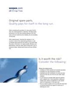 Original spare parts seepex brochure Original spare parts seepex brochure