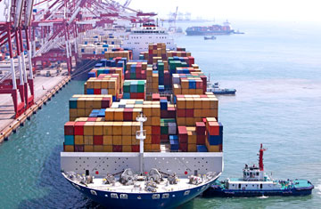 Seaborne container shipments