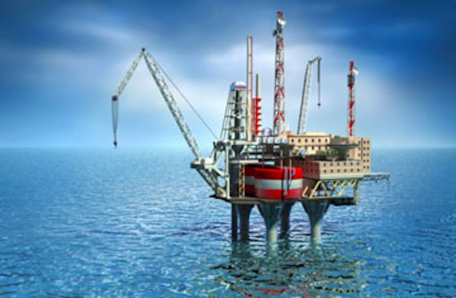 Off-shore oil drilling platform