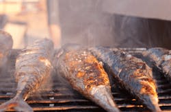 Savory fish on grill Savory fish on grill