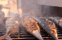 Savory fish on grill