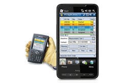 mobile device running EAM software