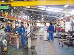 Another electric shop and pump shop at the same South American oil refinery. All images courtesy of Larry Bachus. Another electric shop and pump shop at the same South American oil refinery. All images courtesy of Larry Bachus.