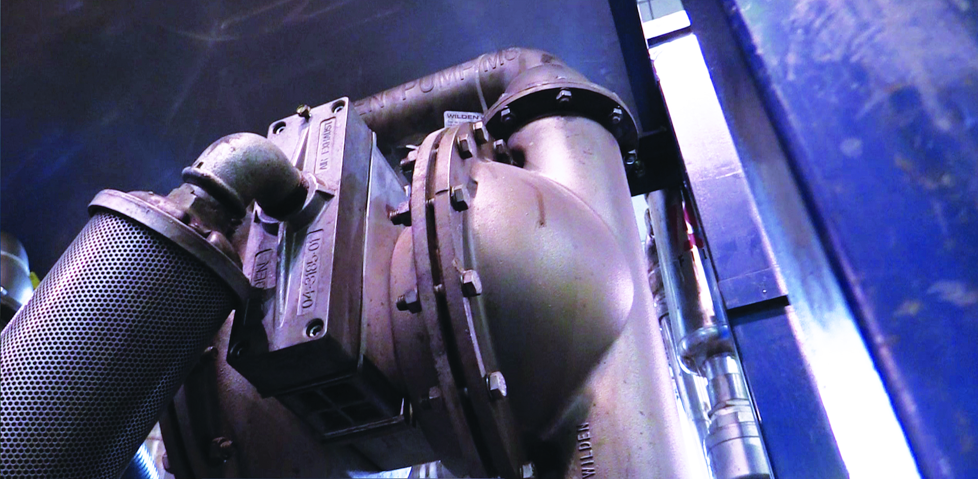 AODD pumps replaced the ill-performing gear pumps at the Chimigraf facilities. All images courtesy of Wilden