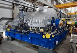 Figure 1. An example of a large steam turbine. Image courtesy of Siemens. Figure 1. An example of a large steam turbine. Image courtesy of Siemens.