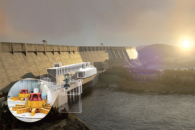 Specialized composite hydropower bearings provide wear resistance and virtually no swell in water for dimensional stability. They are particularly suited to freeze fitting without the danger of shattering. Image courtesy of Trelleborg Sealing Solutions