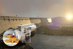 Specialized composite hydropower bearings provide wear resistance and virtually no swell in water for dimensional stability. They are particularly suited to freeze fitting without the danger of shattering. Image courtesy of Trelleborg Sealing Solutions Specialized composite hydropower bearings provide wear resistance and virtually no swell in water for dimensional stability. They are particularly suited to freeze fitting without the danger of shattering. Image courtesy of Trelleborg Sealing Solutions