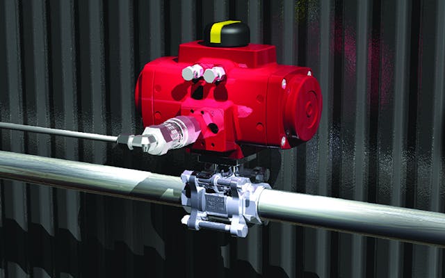 FireChek-equipped, pneumatically actuated valve. All images courtesy of Assured Automation.