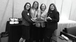 During the Turbomachinery/Pump Symposia in Houston, Editor in Chief Lori Ditoro and Contributing Editor Robyn Tucker enjoy a snack with the events&rsquo; Exhibitor Services Director Martha Barton and Communications Director Brooke Conrad.
