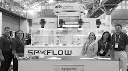 Processing Editor in Chief Lori Ditoro discussed the Lightnin mixing system with the SPX Flow team at its WEFTEC booth.