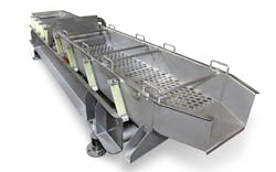 The Tex Flex Vibratory Conveyor leverages a novel design to minimize the maintenance and power requirement of traditional conveying systems. (Image courtesy of Triple/S) The Tex Flex Vibratory Conveyor leverages a novel design to minimize the maintenance and power requirement of traditional conveying systems. (Image courtesy of Triple/S)