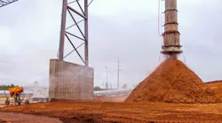 Image 1. An atomized spray unit and a dust suppressing ring combine for outstanding control at this biomass-fired power plant. | All graphics courtesy of Dust Control Technology