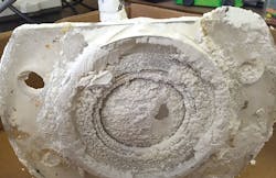 Even coated with buildup, this 80-GHz radar sensor delivered accurate readings of hydrated lime. All graphics courtesy of VEGA Americas Even coated with buildup, this 80-GHz radar sensor delivered accurate readings of hydrated lime. All graphics courtesy of VEGA Americas