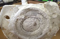 Even coated with buildup, this 80-GHz radar sensor delivered accurate readings of hydrated lime. All graphics courtesy of VEGA Americas Even coated with buildup, this 80-GHz radar sensor delivered accurate readings of hydrated lime. All graphics courtesy of VEGA Americas