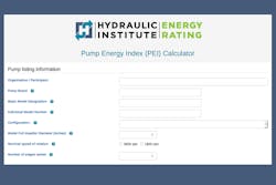 Hydraulic Institute&rsquo;s Pump Energy Index (PEI) calculator