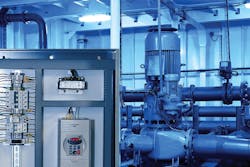 Image 1. Using VFDs to operate pumps and blowers at lower speeds decreases energy consumption significantly, extends motor life and reduces required maintenance. All graphics courtesy of AutomationDirect Image 1. Using VFDs to operate pumps and blowers at lower speeds decreases energy consumption significantly, extends motor life and reduces required maintenance. All graphics courtesy of AutomationDirect