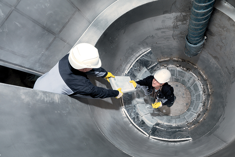 Kalenborn Abresist Corporation, maker of wear protection tiles shown here, celebrates its 40th anniversary this year. Image courtesy of Kalenborn Abresist Corporation