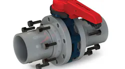 Image 1. Disassembled view of a lug-style butterfly valve detailing bolts from either side of mating flanges, threaded into lug insert in valve body. All graphics courtesy of Asahi/America Inc.